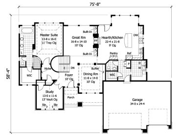 Floor Plan, 023H-0145