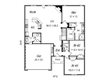 1st Floor Plan, 061H-0072