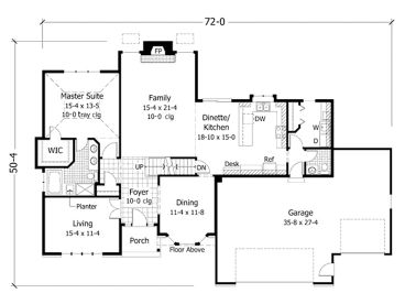 1st Floor Plan, 023H-0008