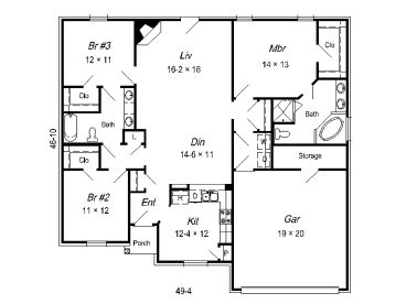 Floor Plan, 061H-0040