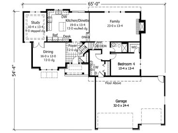 1st Floor Plan, 023H-0009
