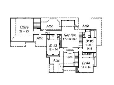 2nd Floor Plan, 061H-0150