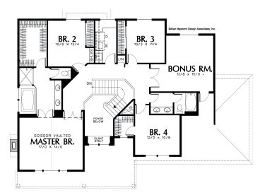 2nd Floor Plan, 034H-0163