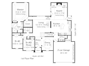 1st Floor Plan, 061H-0183