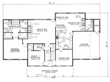 1st Floor Plan, 025H-0013