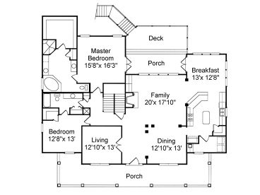 1st Floor Plan, 017H-0013