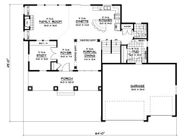 1st Floor Plan, 023H-0156