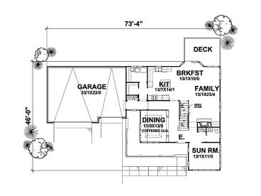 1st Floor Plan, 016H-0028