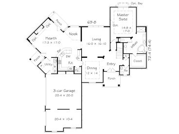 1st Floor Plan, 061H-0187