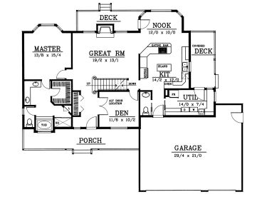 1st Floor Plan, 026H-0058