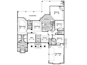 1st Floor Plan, 043H-0167
