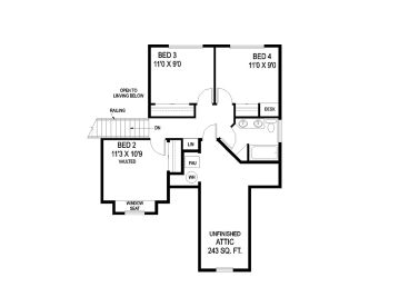 2nd Floor Plan, 013H-0057