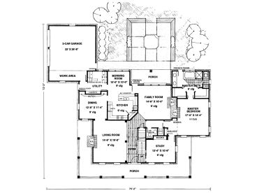1st Floor Plan, 054H-0018