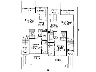 1st Floor Plan, 051M-0038