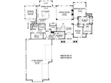 1st Floor Plan, 023H-0177