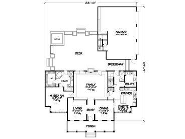1st Floor Plan, 022H-0104