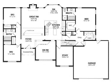 1st Floor Plan, 014H-0016