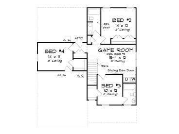 2nd Floor Plan, 059H-0232