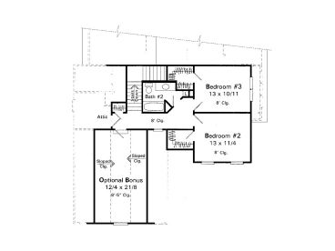 2nd Floor Plan, 030H-0039