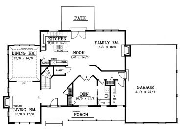 1st Floor Plan, 026H-0070