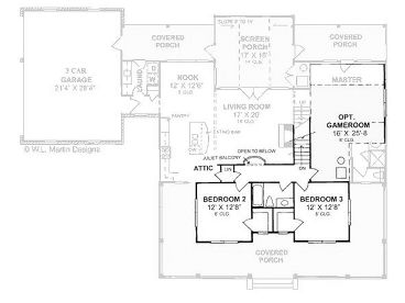 2nd Floor Plan, 059H-0013
