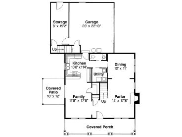 1st Floor Plan, 051H-0027