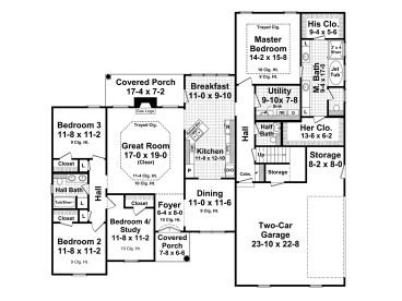 1st Floor Plan, 001H-0099