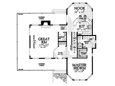 1st Floor Plan, 057H-0035