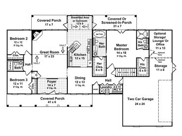 1st Floor Plan, 001H-0111
