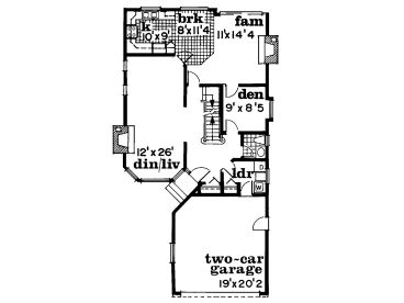 1st Floor Plan, 032H-0093
