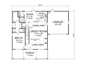 1st Floor Plan, 059H-0150