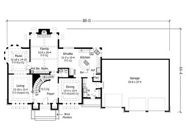 1st Floor Plan, 023H-0035