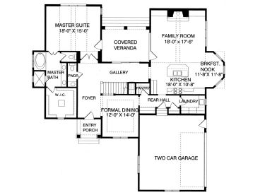 1st Floor Plan, 029H-0116