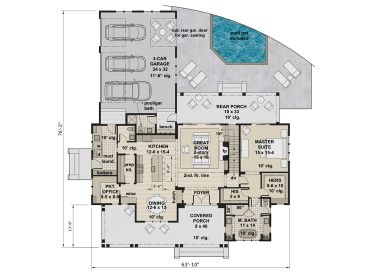 1st Floor Plan, 023H-0218