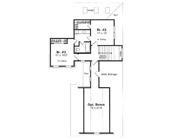 2nd Floor Plan, 030H-0055