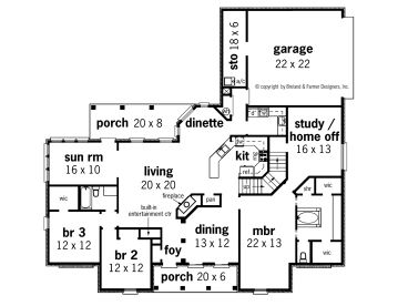 1st Floor Plan, 021H-0145