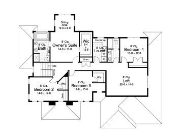 2nd Floor Plan, 023H-0129