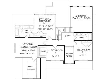 2nd Floor Plan, 019H-0209