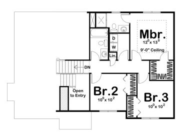 2nd Floor Plan, 050H-0115