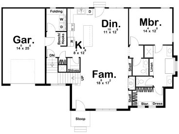1st Floor Plan, 050H-0287