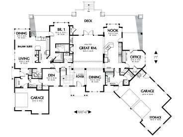 1st Floor Plan, 034H-0134