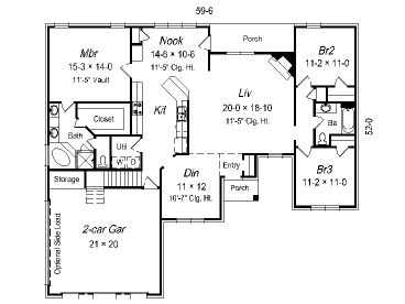 1st Floor Plan, 061H-0046