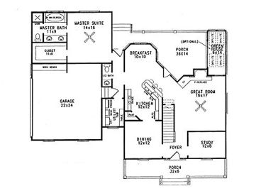 1st Floor Plan, 004H-0056