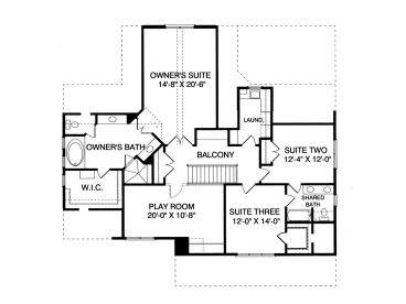 2nd Floor Plan, 029H-0107