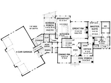 1st Floor Plan, 023H-0167