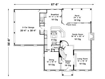 1st Floor Plan, 054H-0079