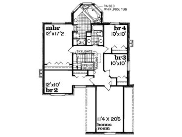 2nd Floor Plan, 032H-0021