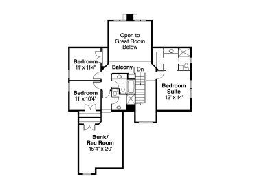 2nd Floor Plan, 051H-0076