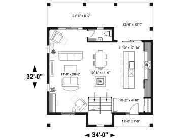 1st Floor Plan, 027H-0495
