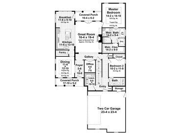 1st Floor Plan, 001H-0196